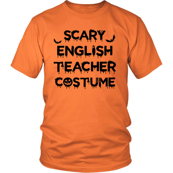Scary English Teacher Halloween Costume Unisex T-Shirt - J & S Graphics
