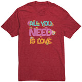 ALL YOU NEED IS LOVE Retro Look Unisex T-Shirt
