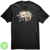 Adorable Sleeping Sloth Unisex 100% recycled fabric T-Shirt