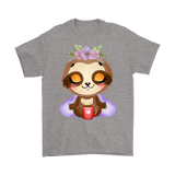 Yoga Coffee Sloth Meditating Unisex T-Shirt