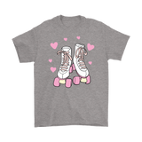 Retro White and Pink ROLLER SKATES Unisex T-Shirt