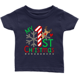Baby's First Christmas Onesie Short Sleeve, Long Sleeve or Infant T-Shirt - J & S Graphics
