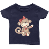GIRL SOCK MONKEY Infant T-Shirt - J & S Graphics