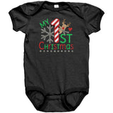 Baby's First Christmas Snap One Piece Bodysuit
