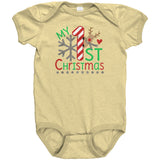 Baby's First Christmas Snap One Piece Bodysuit