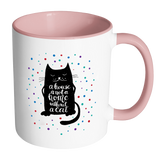 A House is Not a Home Without a Cat Color Accent Coffee Mug - J & S Graphics