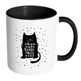 A House is Not a Home Without a Cat Color Accent Coffee Mug - J & S Graphics