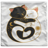 Black and White Celestial Kitty Cats Pillows and Pillow Covers