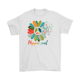 HIPPIE SOUL Peace sign and Flowers Unisex T-Shirt
