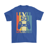 LEVEL 50 UNLOCKED 50th BIRTHDAY T-Shirt Gamer, Retro Look, Men's or Women's