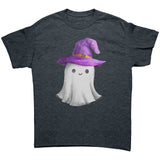 Cute Ghost with Witch Hat Unisex Halloween T-Shirt