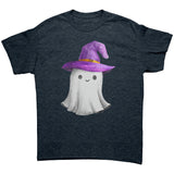 Cute Ghost with Witch Hat Unisex Halloween T-Shirt