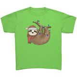 Cute SLOTH with Christmas Lights Youth T-Shirt