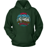 WINTER; Blankets, Snowflakes. Hot Chocolate, Fireplace, Snuggles Unisex HOODIE
