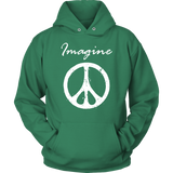 IMAGINE PEACE Unisex Hoodie Sweatshirt - J & S Graphics