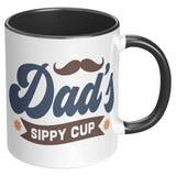 DAD'S Sippy Cup 11oz Color Accent COFFEE MUG