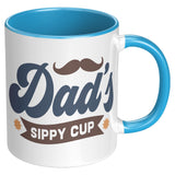 DAD'S Sippy Cup 11oz Color Accent COFFEE MUG