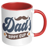 DAD'S Sippy Cup 11oz Color Accent COFFEE MUG