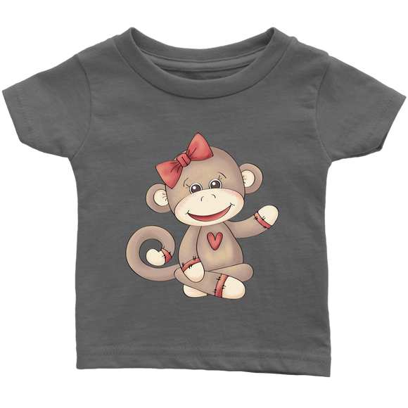 GIRL SOCK MONKEY Infant T-Shirt - J & S Graphics