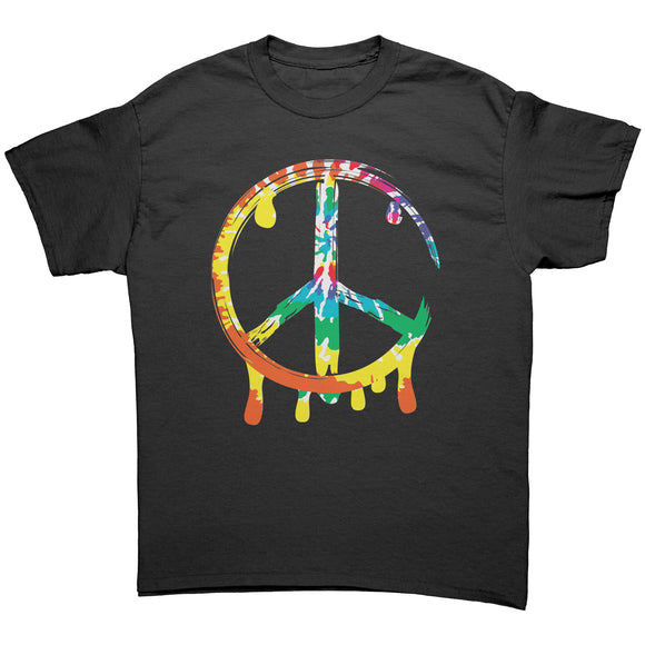 Dripping Tie Dye Paint PEACE Sign Unisex T-Shirt