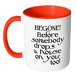 Begone! Before Somebody Drops a House on You Too! Accent Coffee Mug - J & S Graphics