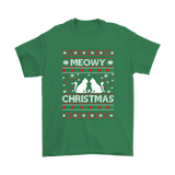 Ugly Christmas Sweater T-SHIRT Meowy Christmas Cat T-Shirt