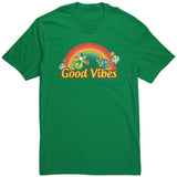 GOOD VIBES Rainbow Retro Hippie Unisex T-Shirt