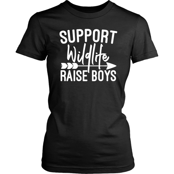 Support Wildlife Raise Boys Women's T-shirt, Mother of Boys t-shirt - J & S Graphics