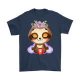 Yoga Coffee Sloth Meditating Unisex T-Shirt