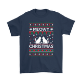 Ugly Christmas Sweater T-SHIRT Meowy Christmas Cat T-Shirt