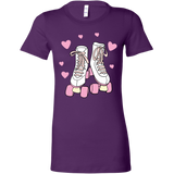 Retro White and Pink ROLLER SKATES Women's T-Shirt