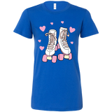 Retro White and Pink ROLLER SKATES Women's T-Shirt