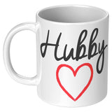 Hubby 11oz White Ceramic Coffee Mug