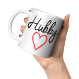 Hubby 11oz White Ceramic Coffee Mug