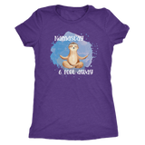 Namast'ay 6 Feet Away Yoga Sloth Women's T-Shirt Social Distancing