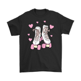 Retro White and Pink ROLLER SKATES Unisex T-Shirt