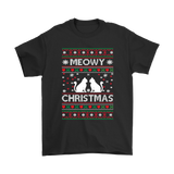 Ugly Christmas Sweater T-SHIRT Meowy Christmas Cat T-Shirt