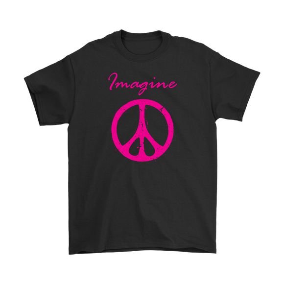 IMAGINE PEACE Men's T-Shirt, Peace Sign - J & S Graphics