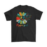 HIPPIE SOUL Peace sign and Flowers Unisex T-Shirt