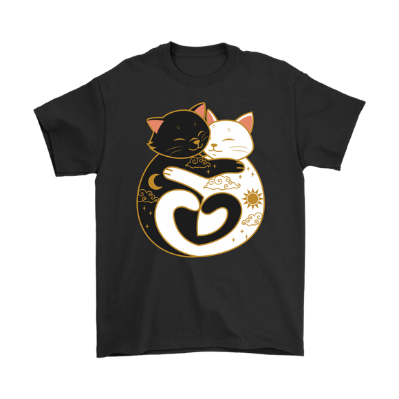 Day and Night Hugging CATS Men's T-Shirt
