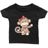 GIRL SOCK MONKEY Infant T-Shirt - J & S Graphics