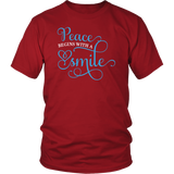 PEACE Begins with a SMILE Unisex T-Shirt - J & S Graphics
