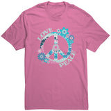 LOVE and PEACE Floral Peace Sign Unisex T-Shirt