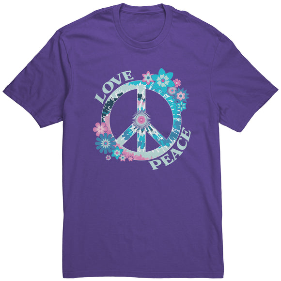 LOVE and PEACE Floral Peace Sign Unisex T-Shirt