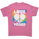LOVE and PEACE Heart Peace Sign Unisex T-Shirt
