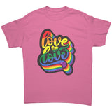 LOVE is LOVE Retro 70's Rainbow Unisex T-Shirt