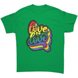 LOVE is LOVE Retro 70's Rainbow Unisex T-Shirt