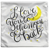 Love You to the Moon and Back Pillows and Pillow Covers