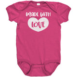 MADE WITH LOVE Baby One Piece Snap Bodysuit