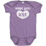 MADE WITH LOVE Baby One Piece Snap Bodysuit